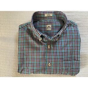Peter Millar  Mens‎ Shirt Large Plaid Multicolor Long Sleeves Button Down